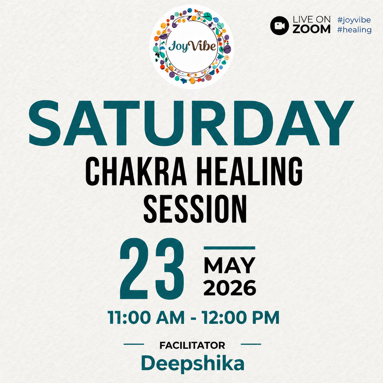 Chakra Healing 23rd May 2026 - Deepshikha Joshi