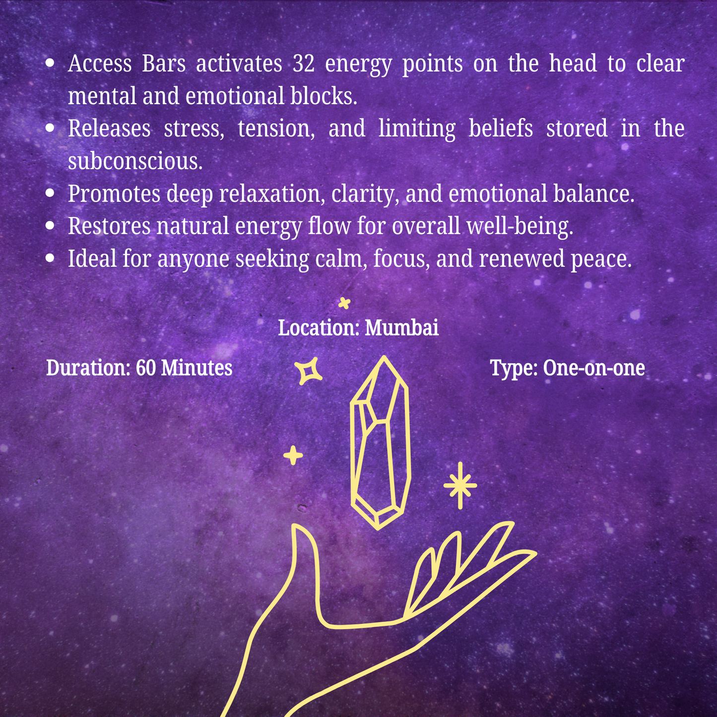 Access Bars – Release, Relax & Rejuvenate!
