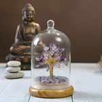 Amethyst Wish Tree In Glass Dome