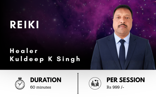 Certified Reiki practitioner and distance healer Kuldeep Kumar Singh offering traditional Reiki sessions on Joy Vibe Tribe.
