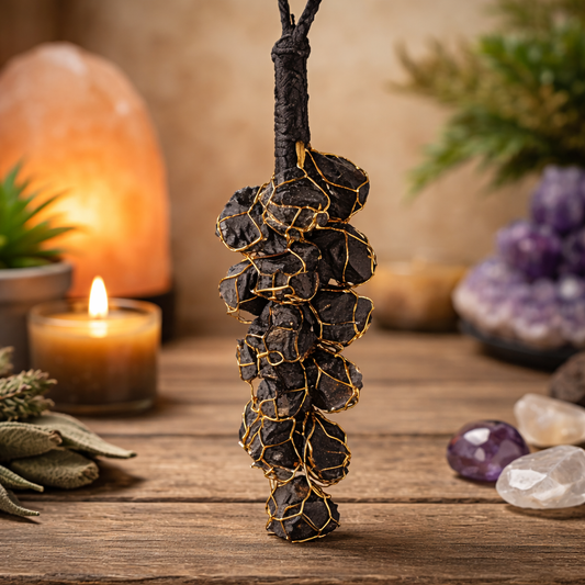 Black Tourmaline Hanging Grapes
