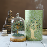 Green Aventurine Wish Tree In Glass Dome