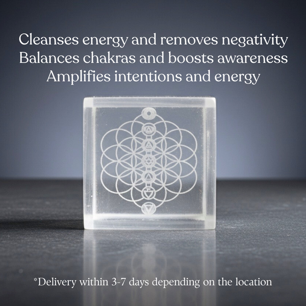 Selenite Box with 7 Chakra Engraving