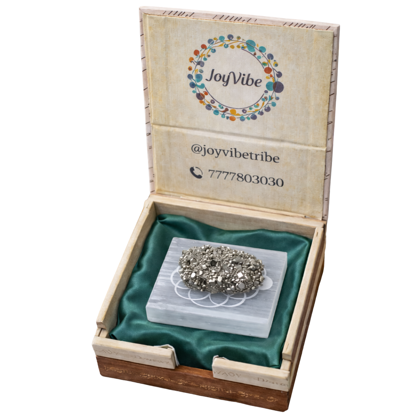 Pyrite Raw Stone with Selenite Plate