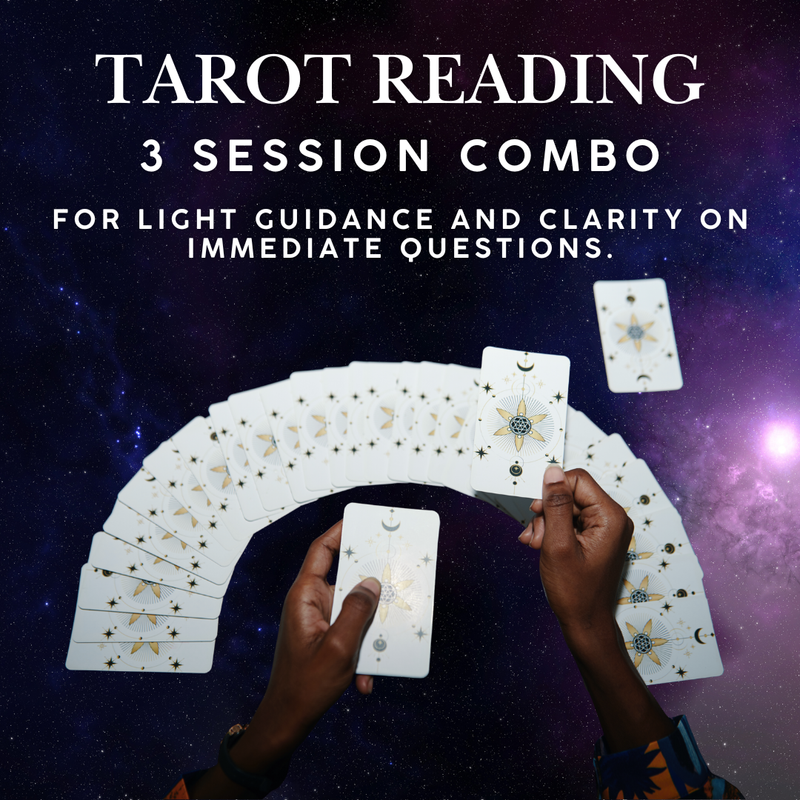 Tarot reading (3 session Combo) - For light guidance and clarity on immediate questions.