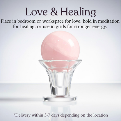 Rose Quartz Sphere – Love & Healing
