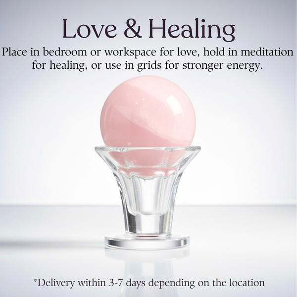 Rose Quartz Sphere – Love & Healing